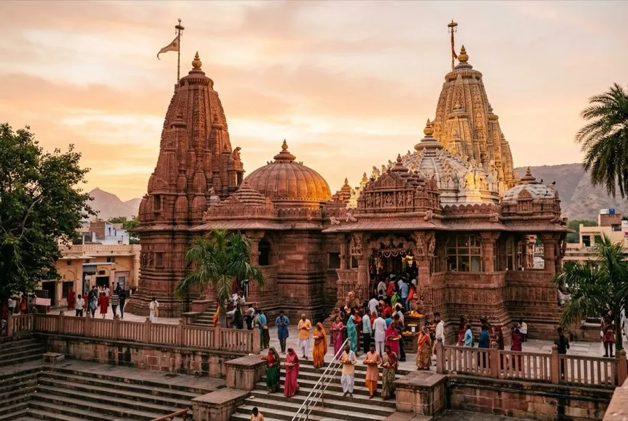 Brahma Temple at sunrise