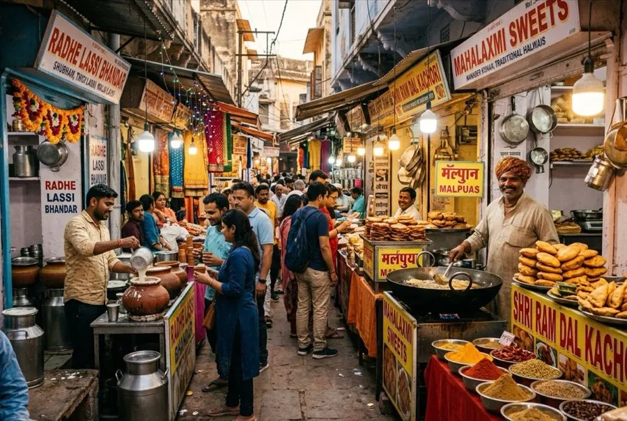 Pushkar street food market